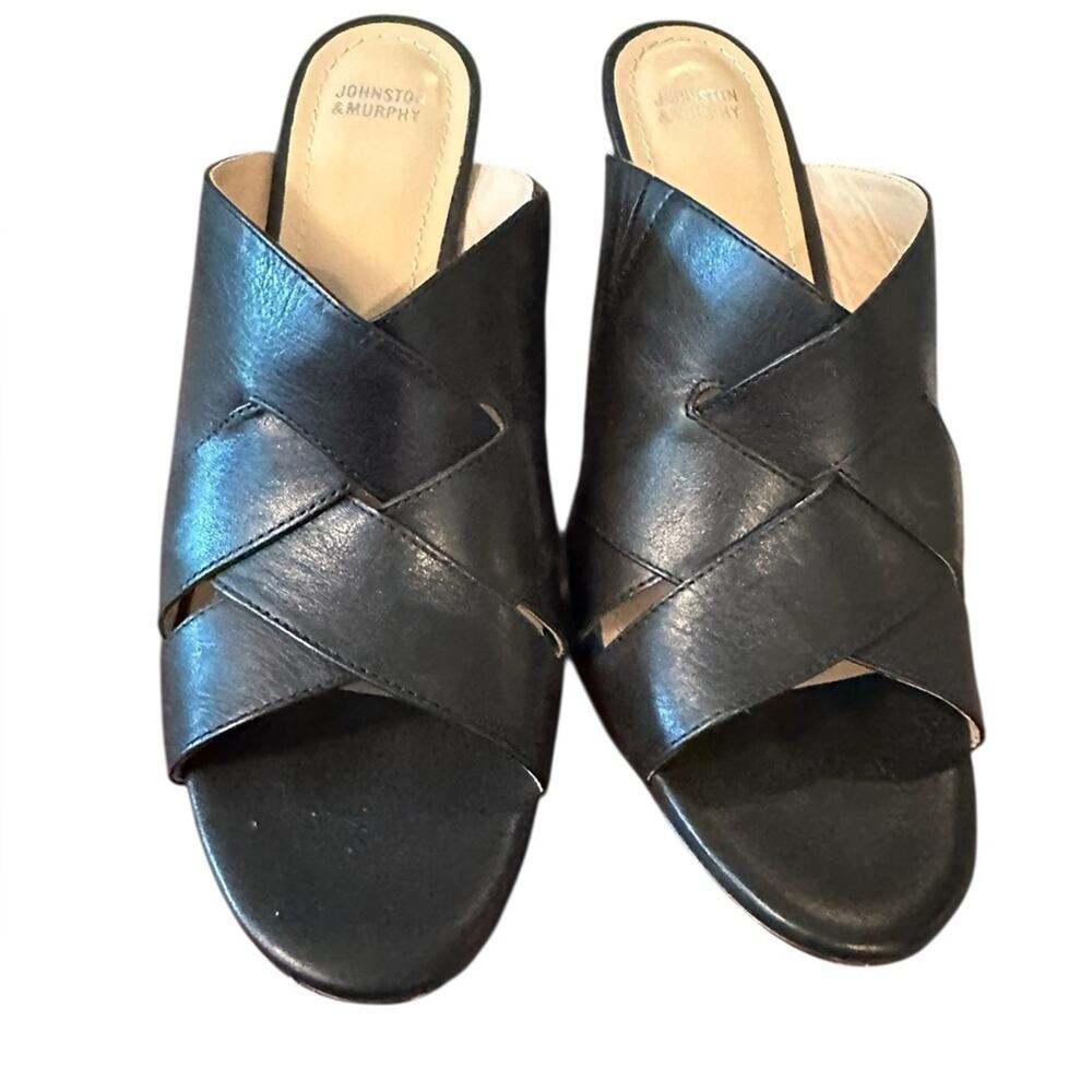 Johnston and Murphy Carrie Cross Strap Slide, Size 9 Worn Once EUC - Picture 2 of 12